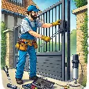 DALL·E 2025-02-09 22.14.24 - Une illustration colorée en style bande dessinée.__Scène __- __Raymond__, un artisan menuisier __grand et athlétique__, vêtu d’une __salopette bleue e.webp